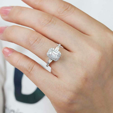 Sophisticated 1 Carat Lab-Grown Diamond Sterling Silver Ring