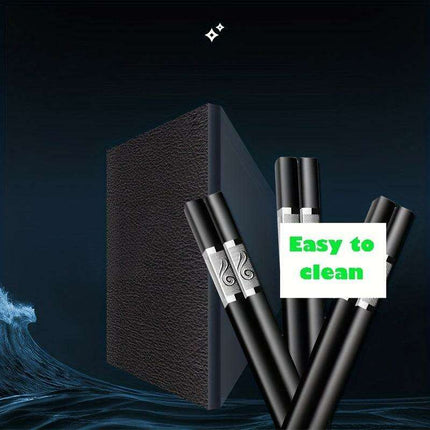 Sophisticated 10-Pair Moire Pattern Alloy Chopsticks Set - Sustainable Reusable Flatware for Authentic Chinese Cuisine - Très Elite