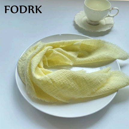 Sophisticated 10-Piece Linen-Cotton Blend Napkin Set..