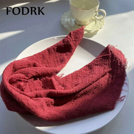 Sophisticated 10-Piece Linen-Cotton Blend Napkin Set..