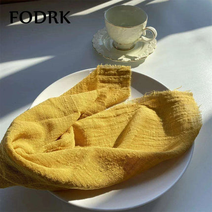 Sophisticated 10-Piece Linen-Cotton Blend Napkin Set..