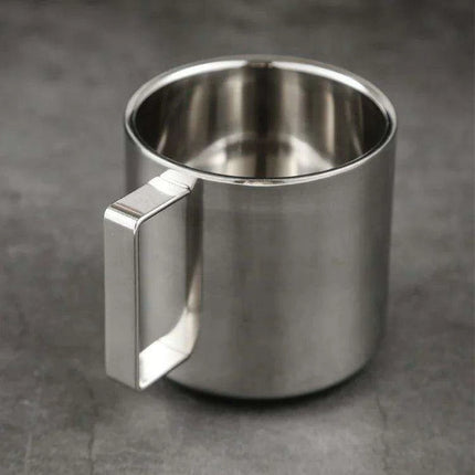 Sophisticated 304 Stainless Steel Coffee Mug Set with Saucer and Spoon - Très Elite