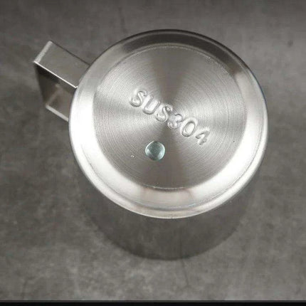 Sophisticated 304 Stainless Steel Coffee Mug Set with Saucer and Spoon - Très Elite