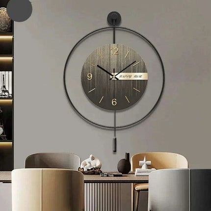 Sophisticated 3D Quartz Pendulum Wall Clock for Modern Living Spaces - Très Elite