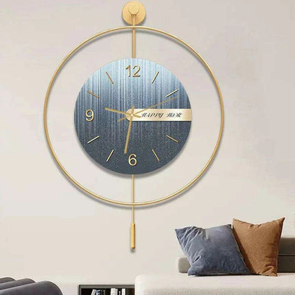 Sophisticated 3D Quartz Pendulum Wall Clock for Modern Living Spaces - Très Elite