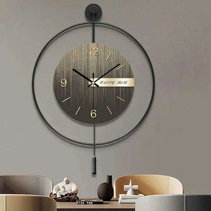 Sophisticated 3D Quartz Pendulum Wall Clock for Modern Living Spaces - Très Elite