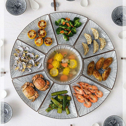 Sophisticated 9-Piece Porcelain Dining Set with 8 Versatile Soup Bowls (CZY-BS1030) - Très Elite