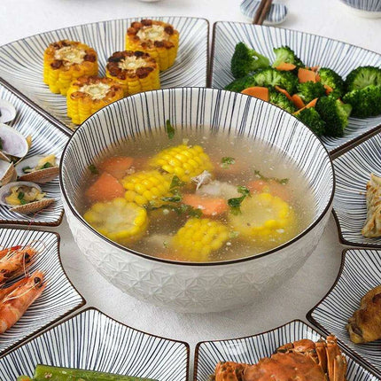 Sophisticated 9-Piece Porcelain Dining Set with 8 Versatile Soup Bowls (CZY-BS1030) - Très Elite
