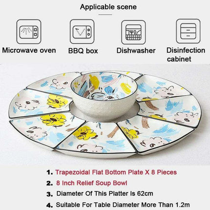 Sophisticated 9-Piece Porcelain Dining Set with 8 Versatile Soup Bowls (CZY-BS1030)..