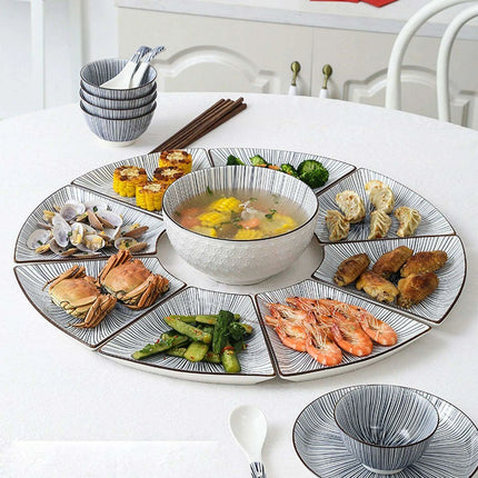 Sophisticated 9-Piece Porcelain Dining Set with 8 Versatile Soup Bowls (CZY-BS1030) - Très Elite