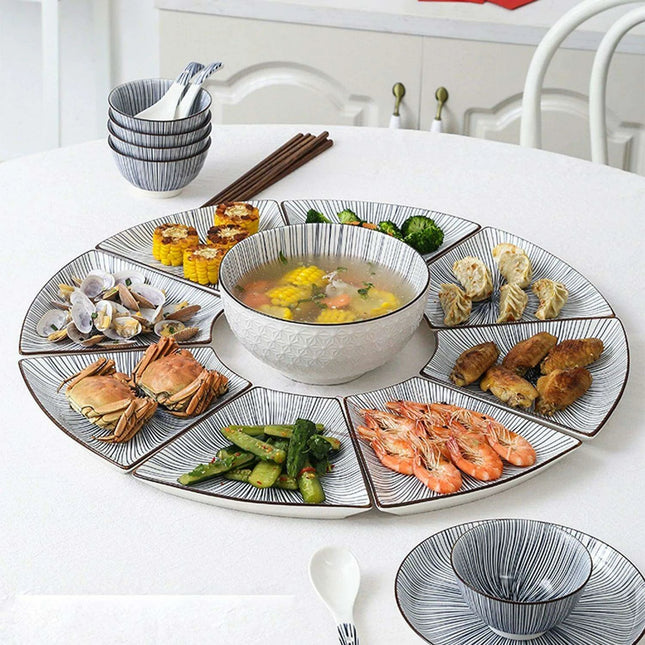 Sophisticated 9-Piece Porcelain Dining Set with 8 Versatile Soup Bowls (CZY-BS1030)