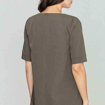 Sophisticated A-Line Draped Top - Très Elite