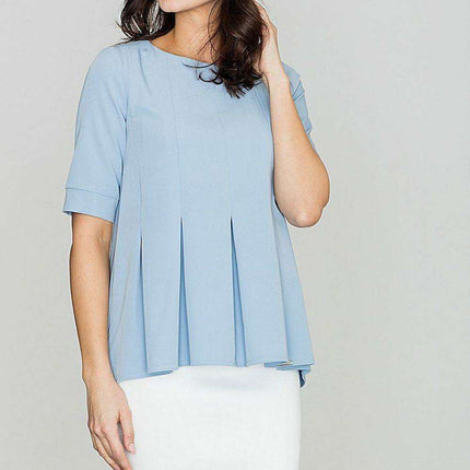 Sophisticated A-Line Draped Top - Très Elite