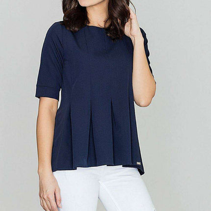 Sophisticated A-Line Draped Top - Très Elite