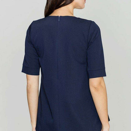 Sophisticated A-Line Draped Top - Très Elite