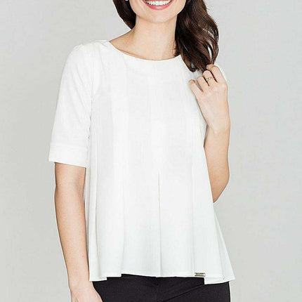 Sophisticated A-Line Draped Top - Très Elite