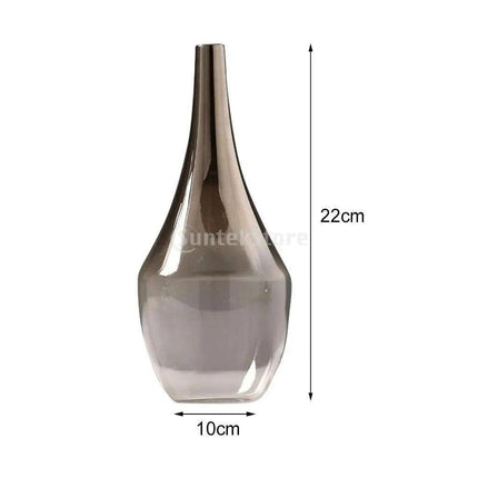 Sophisticated Ash Ombre Glass Vase - Chic Decorative Accent for Any Space - Très Elite