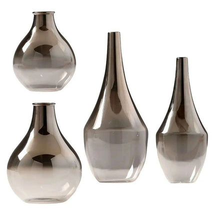 Sophisticated Ash Ombre Glass Vase - Chic Decorative Accent for Any Space - Très Elite