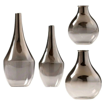 Sophisticated Ash Ombre Glass Vase - Chic Decorative Accent for Any Space - Très Elite