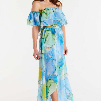 Sophisticated Asymmetrical Chiffon Maxi Skirt with Adjustable Waistband - Très Elite