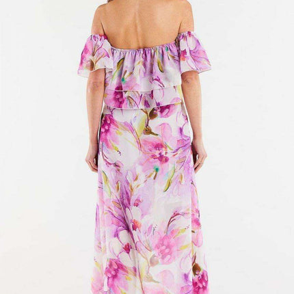 Sophisticated Asymmetrical Chiffon Maxi Skirt with Adjustable Waistband - Très Elite