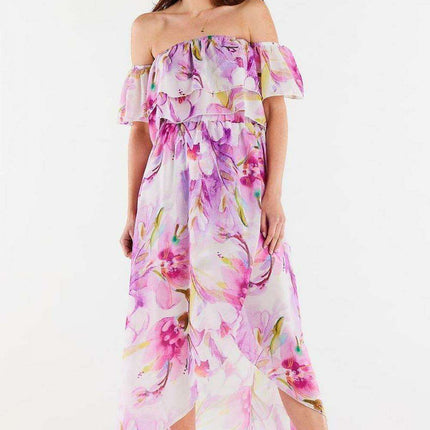 Sophisticated Asymmetrical Chiffon Maxi Skirt with Adjustable Waistband - Très Elite