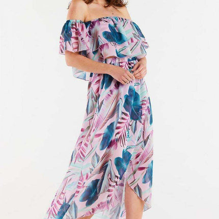 Sophisticated Asymmetrical Chiffon Maxi Skirt with Adjustable Waistband - Très Elite