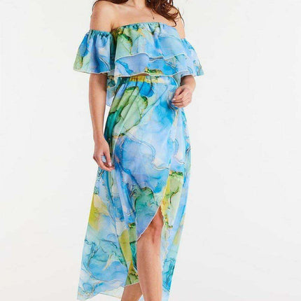 Sophisticated Asymmetrical Chiffon Maxi Skirt with Adjustable Waistband - Très Elite