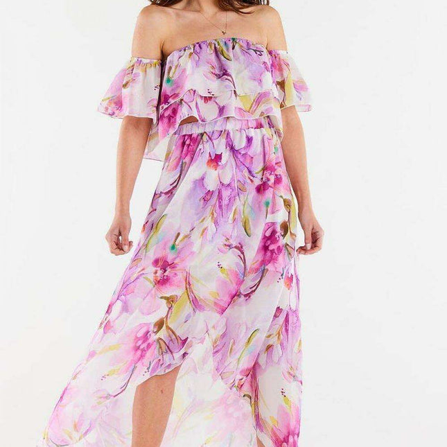 Sophisticated Asymmetrical Chiffon Maxi Skirt with Adjustable Waistband