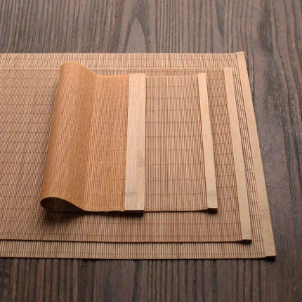 Sophisticated Bamboo Table Runner and Coaster Duo for Dining and Tea Events - Très Elite