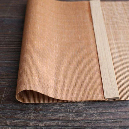 Sophisticated Bamboo Table Runner and Coaster Duo for Dining and Tea Events - Très Elite