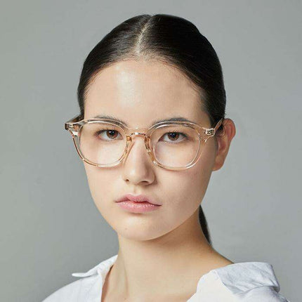 Sophisticated Beige Eyeglass Frames - Premium Optical Frames for a Chic Look - Très Elite