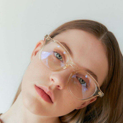 Sophisticated Beige Eyeglass Frames - Premium Optical Frames for a Chic Look - Très Elite