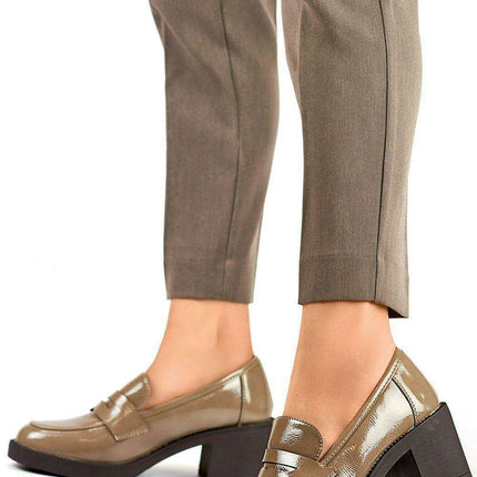 Sophisticated Beige and Brown Stiletto Pumps with Sustainable Leather - Très Elite