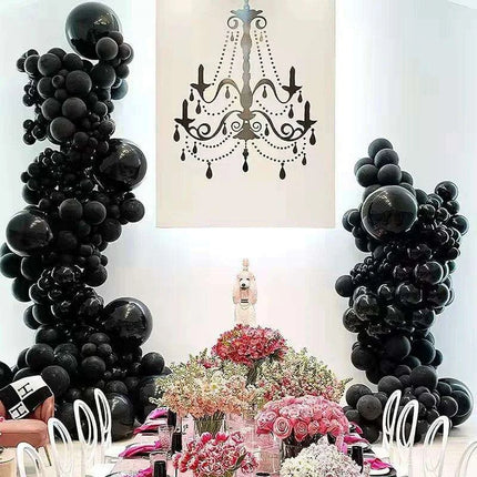 Sophisticated Black Latex Balloon Arch Kit for Effortless Event Elegance - Très Elite