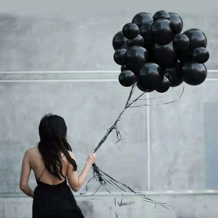 Sophisticated Black Latex Balloon Arch Kit for Effortless Event Elegance - Très Elite