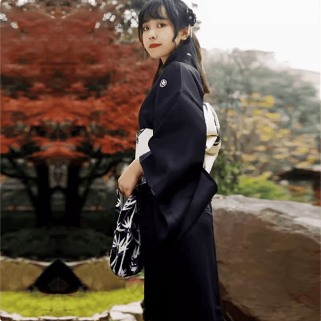 Sophisticated Black Women's Kimono - Tailored Elegance for Special Occasions