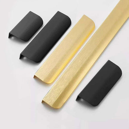 Sophisticated Black and Gold Aluminum Alloy Cabinet Handle Collection - Très Elite