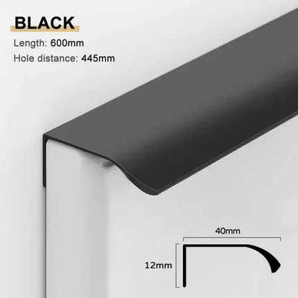 Sophisticated Black and Gold Aluminum Alloy Cabinet Handle Collection..