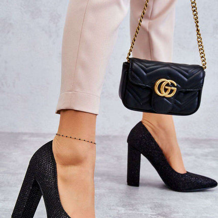 Sophisticated Block Heel Pumps - Model 175264 - Très Elite