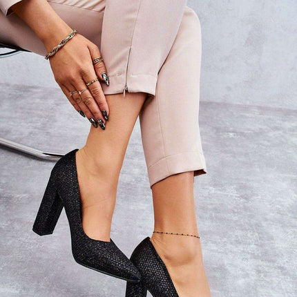 Sophisticated Block Heel Pumps - Model 175264 - Très Elite