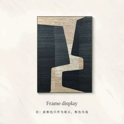 Sophisticated Brown Geometric Canvas Artwork - Contemporary Abstract Decor for Home and Office - Très Elite