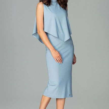 Sophisticated Cape Cocktail Dress - Lenitif - Très Elite