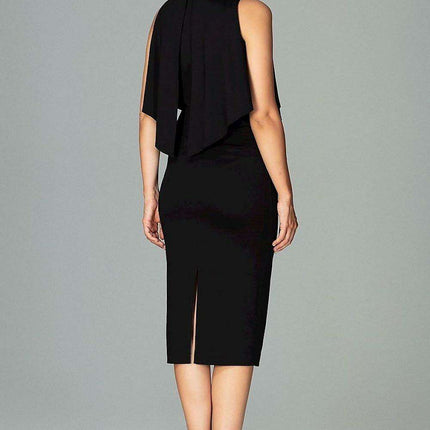 Sophisticated Cape Cocktail Dress - Lenitif - Très Elite