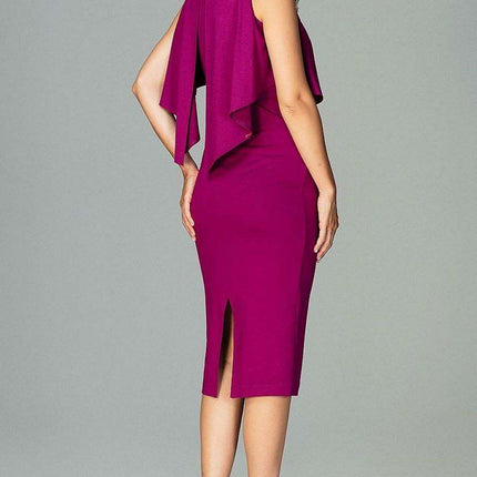 Sophisticated Cape Cocktail Dress - Lenitif - Très Elite