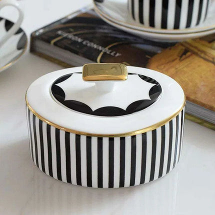 Sophisticated Ceramic Coffee Service Set - 11/15 Piece Collection for Elegant Gatherings and Thoughtful Gifts - Très Elite