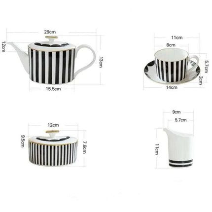 Sophisticated Ceramic Coffee Service Set - 11/15 Piece Collection for Elegant Gatherings and Thoughtful Gifts - Très Elite
