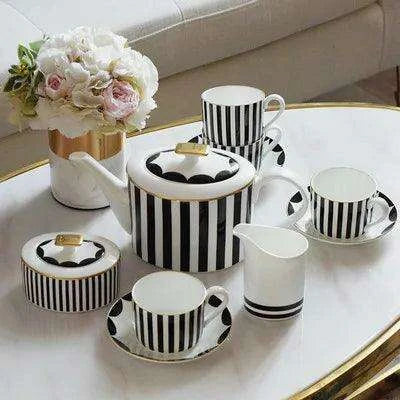 Sophisticated Ceramic Coffee Service Set - 11/15 Piece Collection for Elegant Gatherings and Thoughtful Gifts - Très Elite