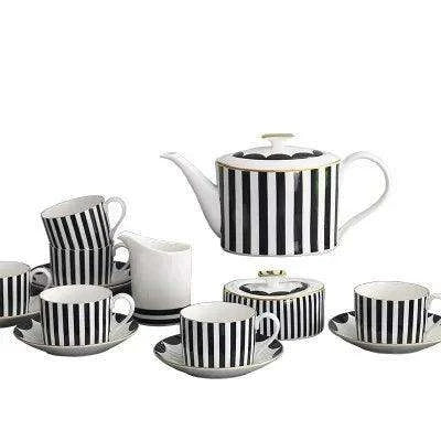Sophisticated Ceramic Coffee Service Set - 11/15 Piece Collection for Elegant Gatherings and Thoughtful Gifts - Très Elite