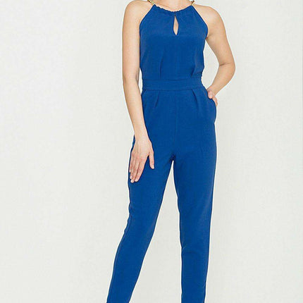 Sophisticated Chain-Detail Jumpsuit - Très Elite